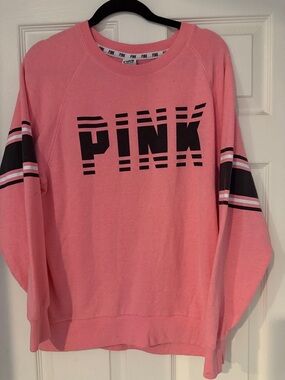 PINK Victoria's Secret Pink Crewneck Sweatshirt Black Logo Barbie Y2K fun